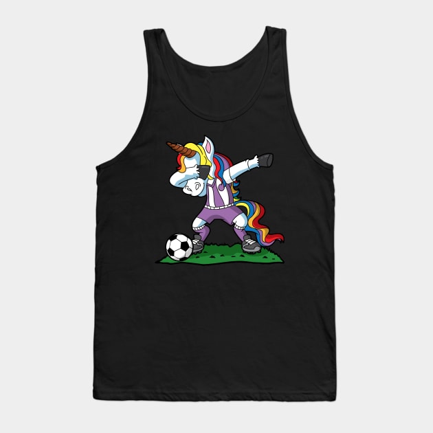 Dabbing Unicorn Soccer Tank Top by E